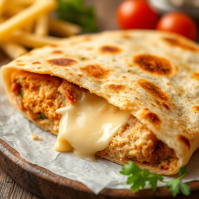 chicken cheese paratha recipe