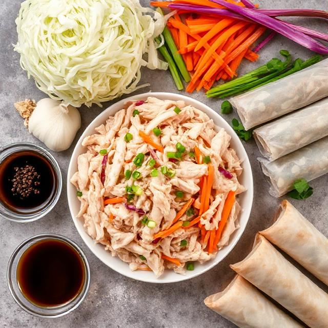 Halal Chicken Chinese Spring Rolls 