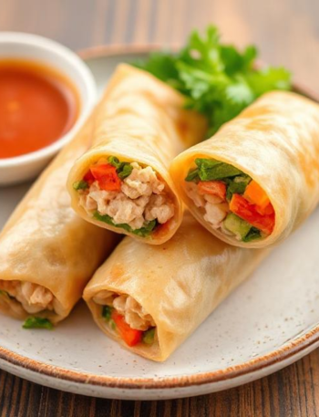 halal chicken chinese spring rolls