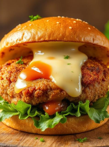 Halal Crispy Chicken Steak Burger