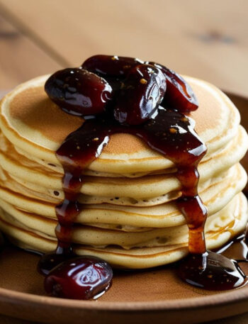 halal pancakes with date syrup