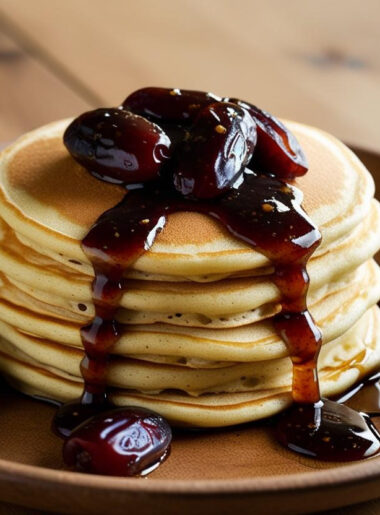 halal pancakes with date syrup