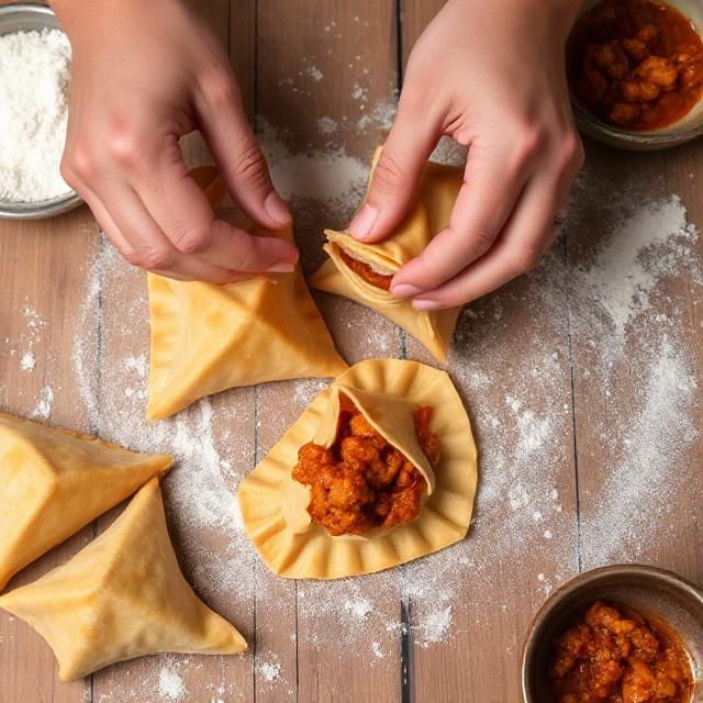 Halal Chicken Tikka Samosa, Halal BBQ Chicken Samosa, 