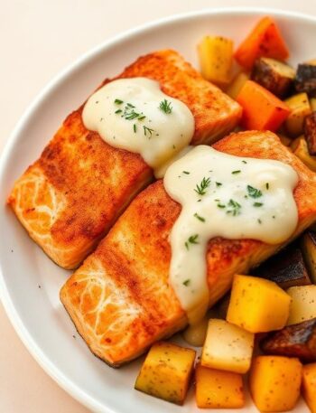 creamy lemon garlic halal salmon recipe