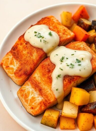 creamy lemon garlic halal salmon recipe